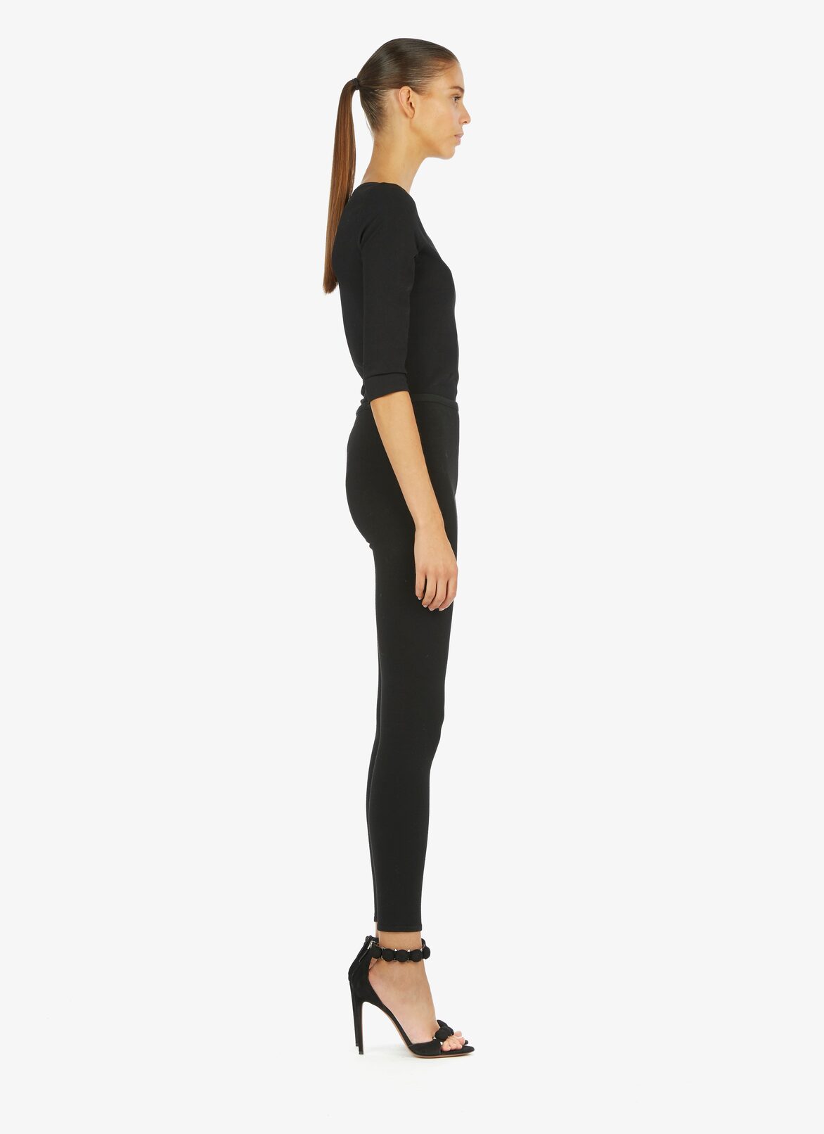 Bombe suede sandals
 ALAÏA BLACK BOMBE SUEDE SANDALS